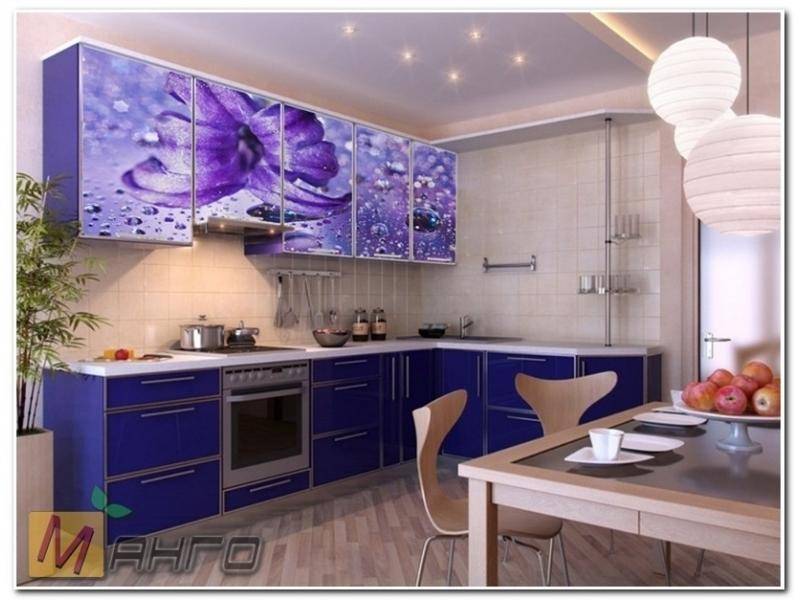 угловая кухня снежанна с фотопечатью в Таганроге