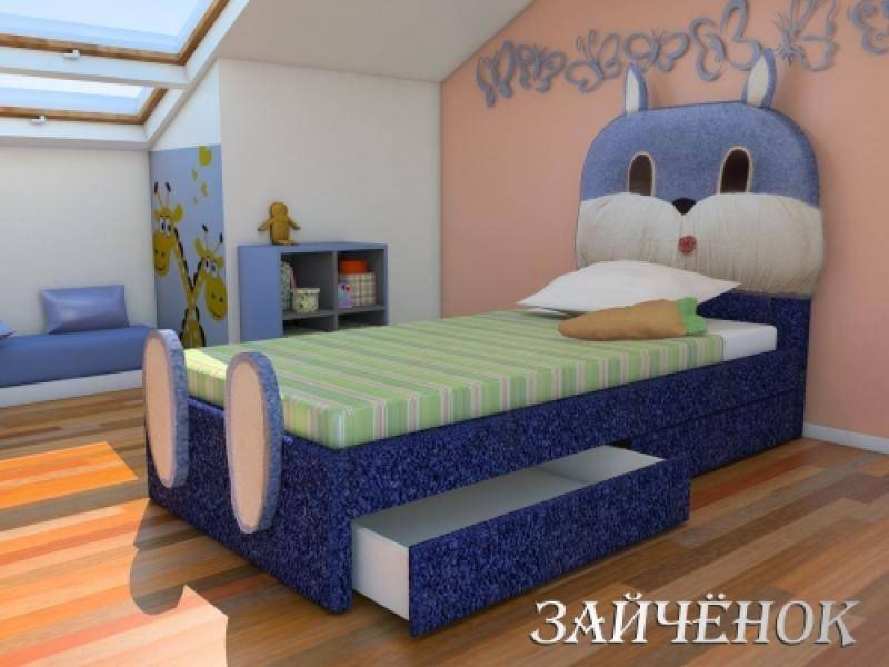 кровать зайка с мягким изголовьем кожа в Таганроге