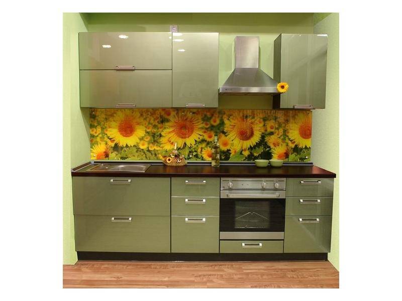 прямая кухня с фасадами из пластика алисия-2 в Таганроге