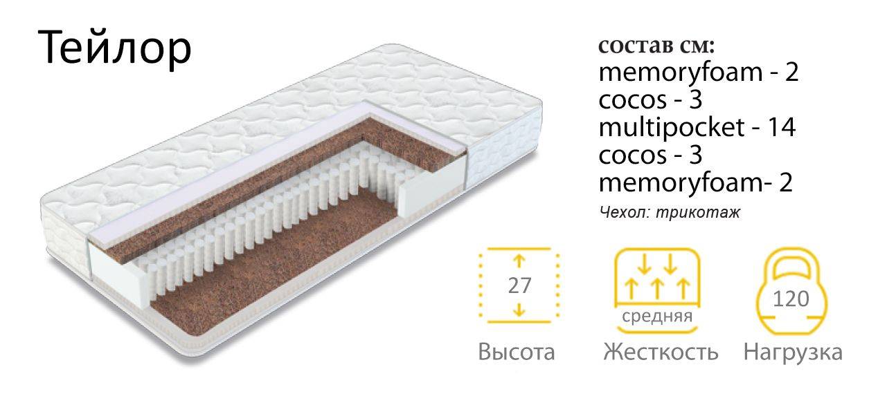 матрас универсальный тейлор в Таганроге
