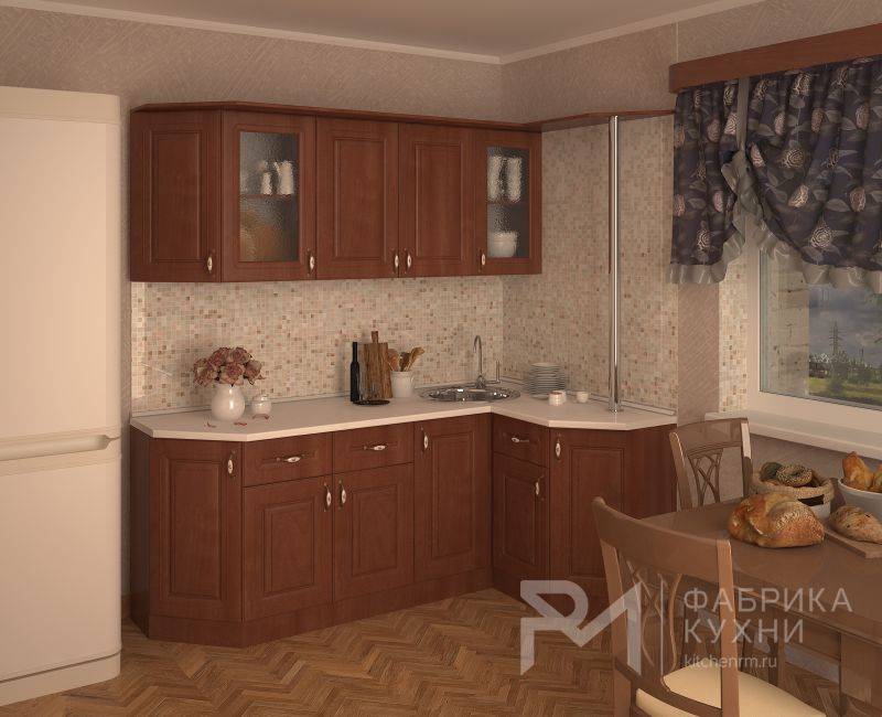 кухня орех квадро 2 угловая в Таганроге