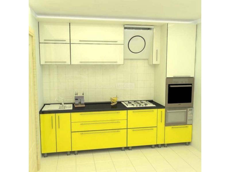 яркая прямая кухня из пластика энергия 6 в Таганроге