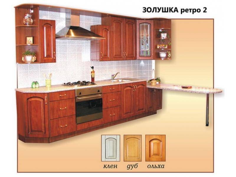 кухня прямая золушка ретро 2 мдф в Таганроге