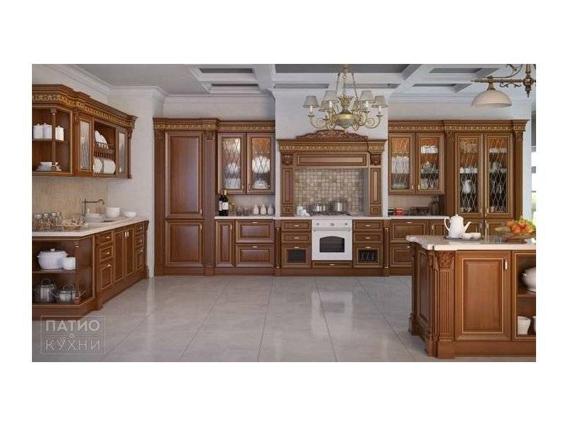 классическая кухня stradivary островная (темно-коричневая) арт. 146 в Таганроге