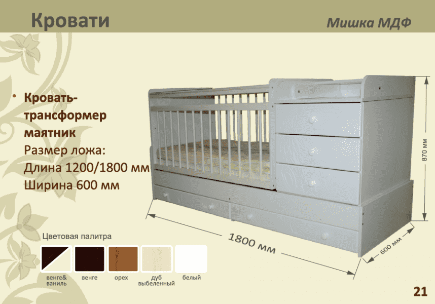 детская кроватка мишка мдф в Таганроге