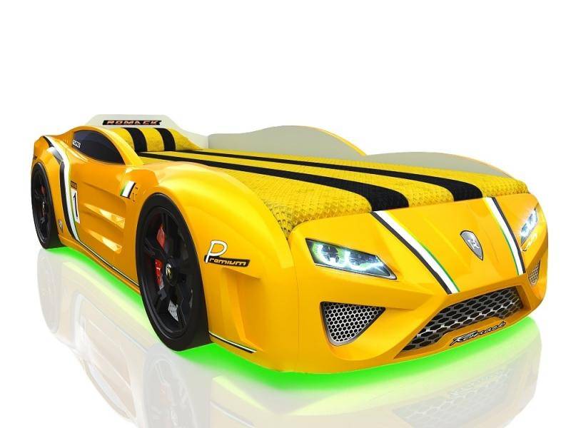 кровать-машина sportline жёлтая в Таганроге