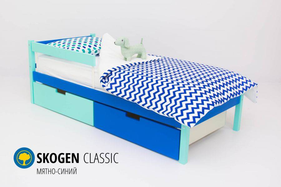 детская кровать skogen classic мятно-синий в Таганроге