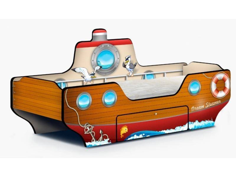 кровать - пароходик dream steamer коричневый в Таганроге