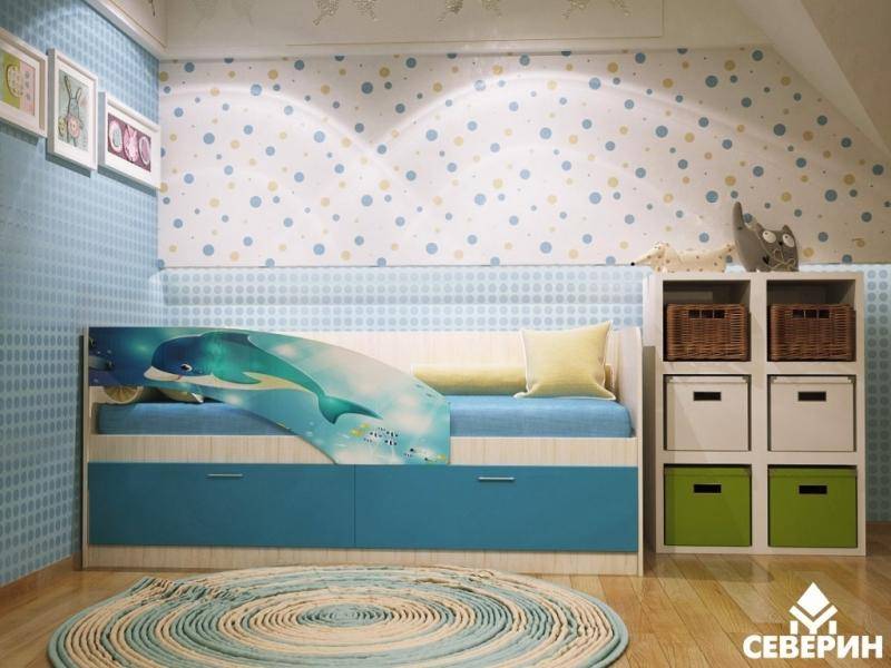 детская кровать с фотопечатью дельфин в Таганроге