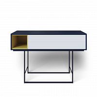консоль с ящиками на металлических ножках темно-серая quadro new в Таганроге