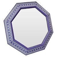 зеркало восьмиугольное фиолетовое с орнаментом violet tenderness в Таганроге