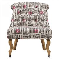 кресло amelie french country chair с принтом надписи в Таганроге