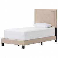 кровать paris linen upholstered beige 90х200 в Таганроге