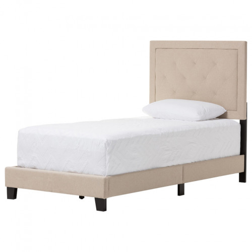 кровать paris linen upholstered beige 90х200 в Таганроге