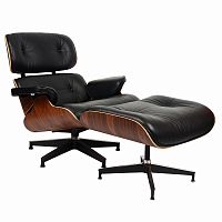 кресло eames style lounge chairчерное с коричневым в Таганроге
