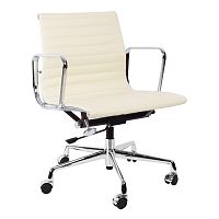 кресло eames style кремовая кожа в Таганроге