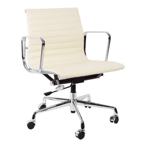 кресло eames style кремовая кожа в Таганроге