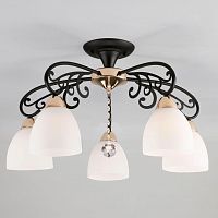 потолочная люстра eurosvet arabella 70087/5 черный/золото в Таганроге