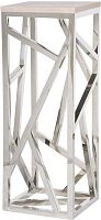 консоль geometric высокая 40x40x110 хром, белая столешница в Таганроге