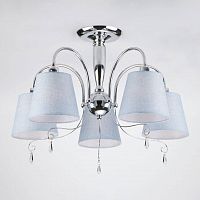 потолочная люстра eurosvet dalila 70096/5 хром голубая в Таганроге