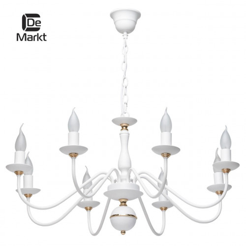 подвесная люстра de markt свеча 301018608 белая в Таганроге