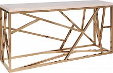 консоль geometric 180x50x90 золото, светлая столешница в Таганроге