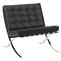 кресло barcelona chair экокожа черное в Таганроге