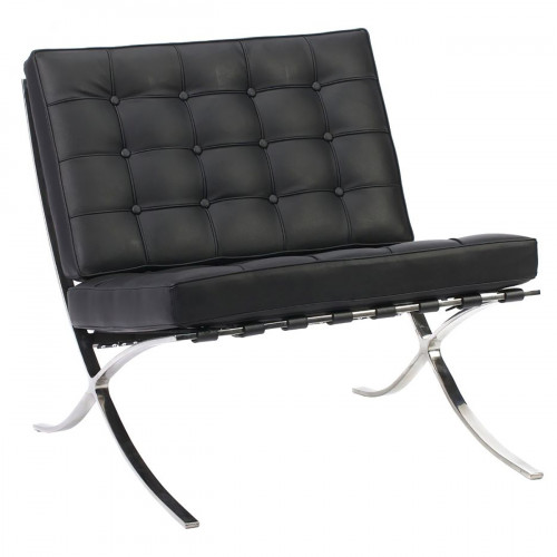 кресло barcelona chair экокожа черное в Таганроге