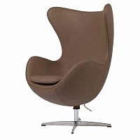 кресло egg chair кожа коричневое в Таганроге