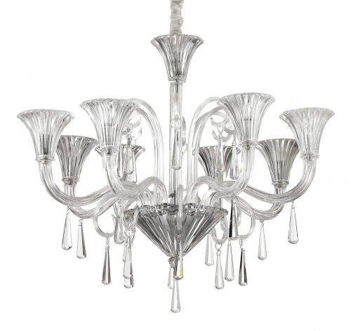 подвесная люстра ideal lux santa sp8 transparente в Таганроге
