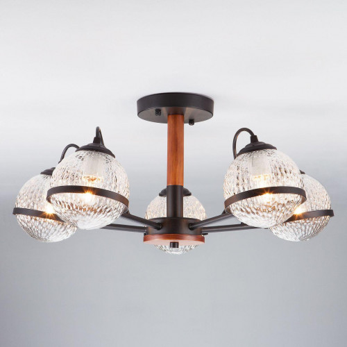 потолочная люстра eurosvet livia 70081/5 черный в Таганроге