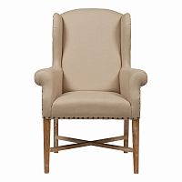 кресло мягкое с ушами french wing chair бежевое в Таганроге