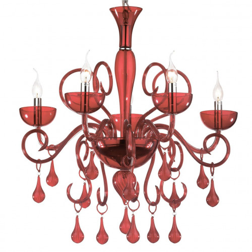 подвесная люстра ideal lux lilly sp5 rosso в Таганроге
