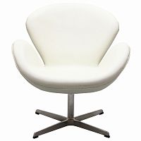 кресло swan chair экокожа белое в Таганроге