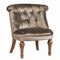 кресло sophie tufted slipper chair серо-коричневое в Таганроге