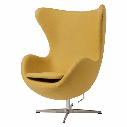 кресло egg chair кашемир желтое в Таганроге