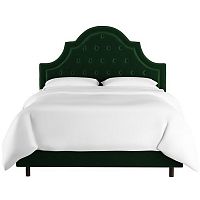 кровать двуспальная 160х200 зеленаяс каретной стяжкой harvey tufted emerald velvet в Таганроге