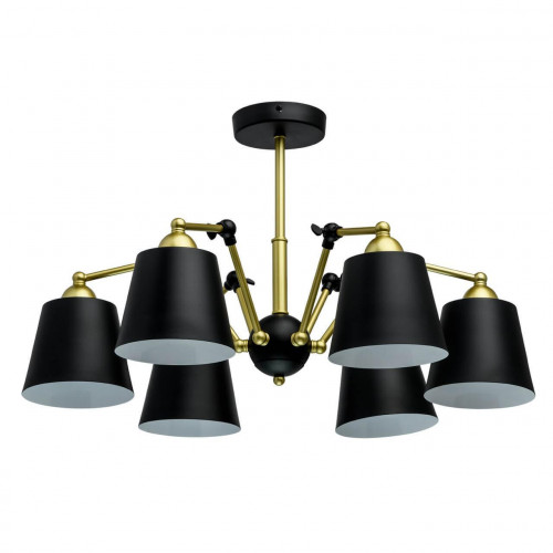 потолочная люстра mw-light таун 5 691011506 черная в Таганроге