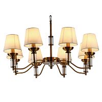 люстра walters 8 от delight collection прозрачная/бежевая/латунь в Таганроге