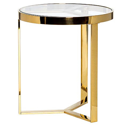 стол журнальный bridge gold 50*55см золотой в Таганроге