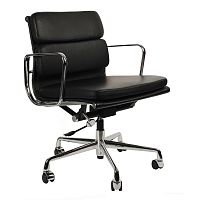 кресло eames style с регулируемой высотой черная кожа в Таганроге