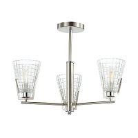 потолочная люстра lumion janna 4409/3c матовый никель, белая в Таганроге