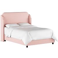кровать двуспальная с мягкой спинкой 160х200 розовая aurora wingback blush в Таганроге