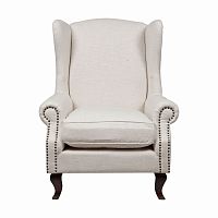 кресло мягкое с ушами белое collins wingback chair в Таганроге