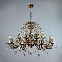 подвесная люстра ambiente alicante 8888/8+8 pb tear drop бронза в Таганроге