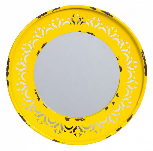 зеркало круглое металлическое желтое fiesta yellow в Таганроге