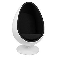 кресло ovalia egg черное в Таганроге