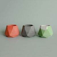 подсвечник из бетона терракотовый eco линту, 6 см в Таганроге
