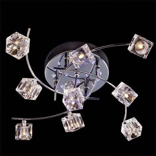 потолочная люстра eurosvet 4976/9 хром/синий+красный+фиолетовый в Таганроге