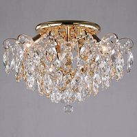 потолочная люстра eurosvet crystal 10081/6 золото/прозрачный хрусталь strotskis в Таганроге